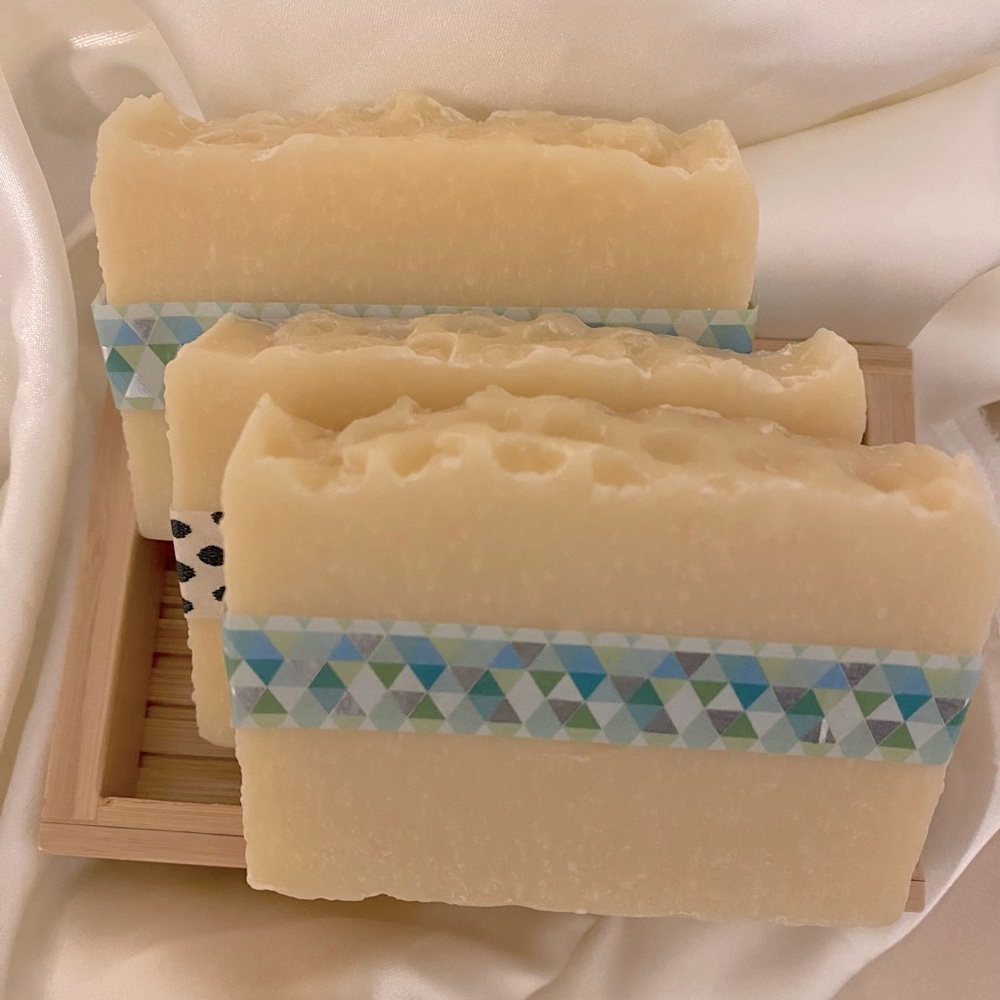 Hand Crafted Soap - Lemon and Rosemary - 3 bars - Approximately 3 ounces each